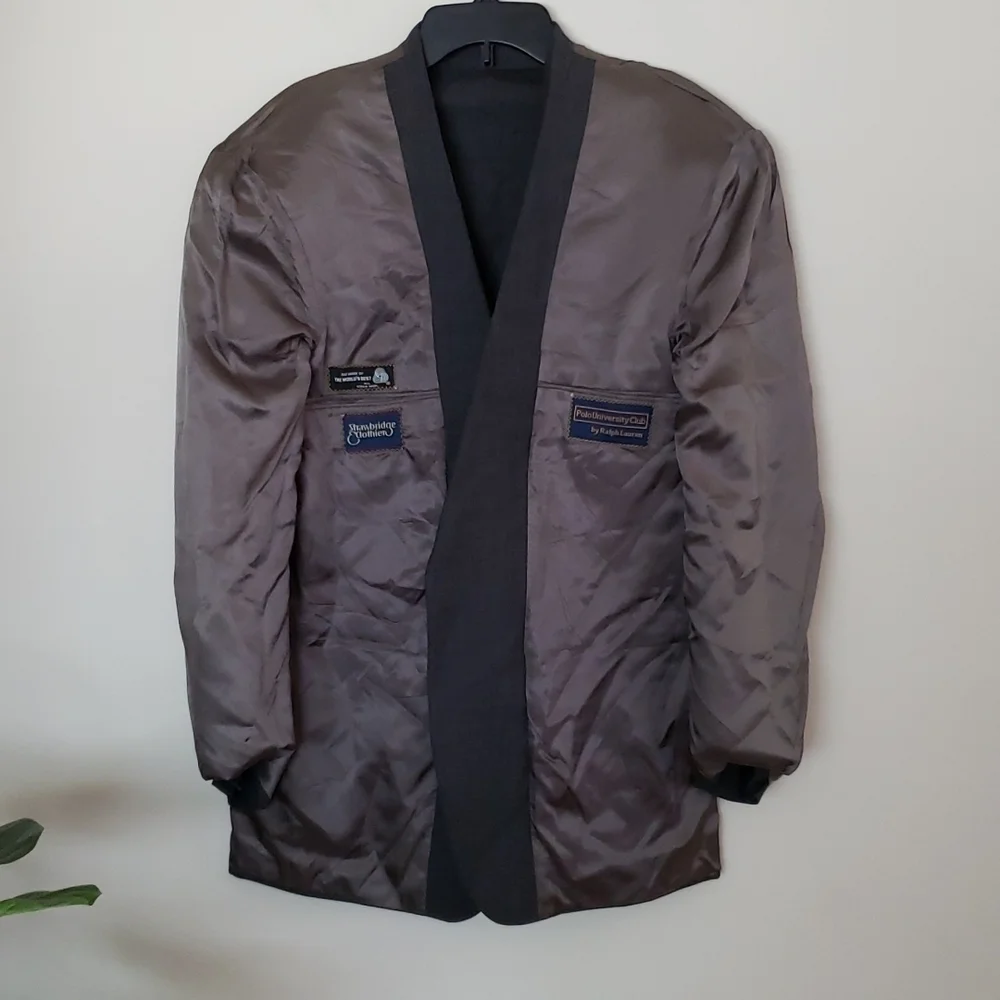 Ralph Lauren Polo University Club Blazer suit jacket, dark gray, vintage.